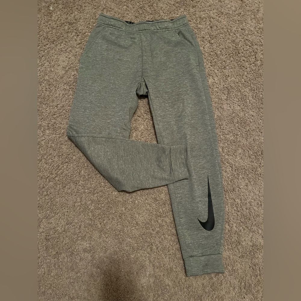Nike Black and Gray Dri-FIT Sweatpants